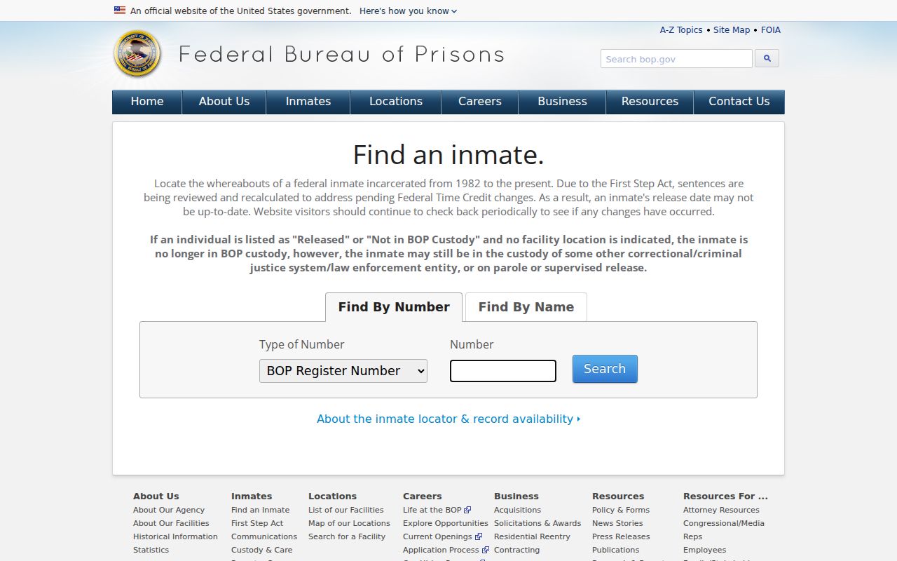 Hamblen County criminal history federal inmate locator fields
