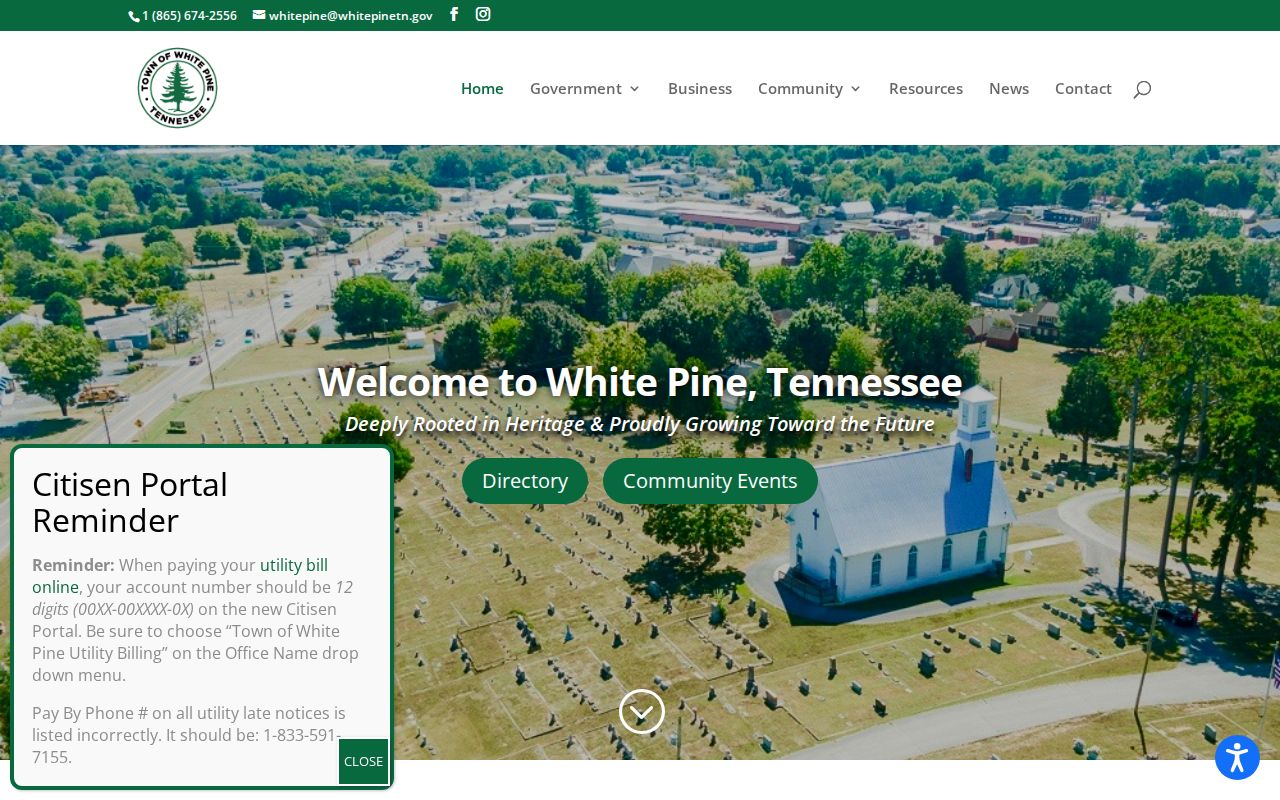 Official Town of White Pine Tennessee government website